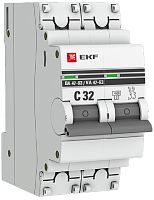 Выключатель автоматический EKF PROxima ВА47-63 2п 32А C 4.5кА картинка